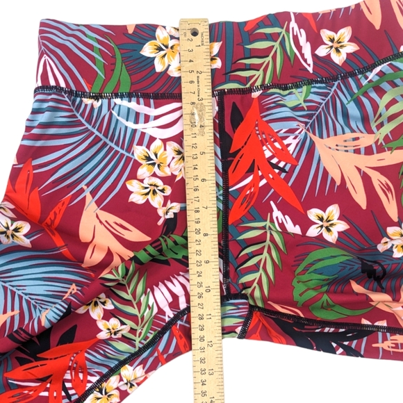 MinkPink Move Tropical Leggings Womens Large Pink Stretch - Picture 10 of 10